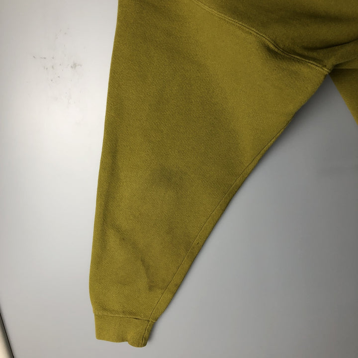 90'S Nike One Point Logo Sweatshirt Trainer Made in USA Men's XL Vintage cotton green type yellow green Vintage Second Hand