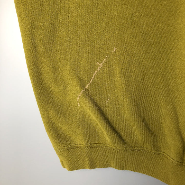 90'S Nike One Point Logo Sweatshirt Trainer Made in USA Men's XL Vintage cotton green type yellow green Vintage Second Hand