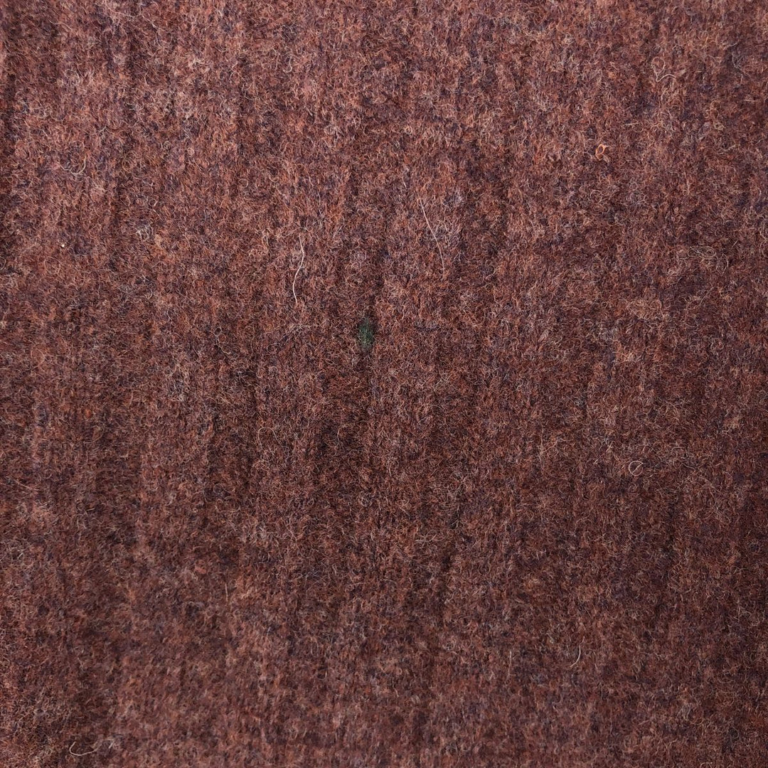 Brooks Brothers Est. 1818 Ribbed Henley Lambswool Knit Sweater, Men's Size L Lamb wool burgundy type Vintage Second Hand