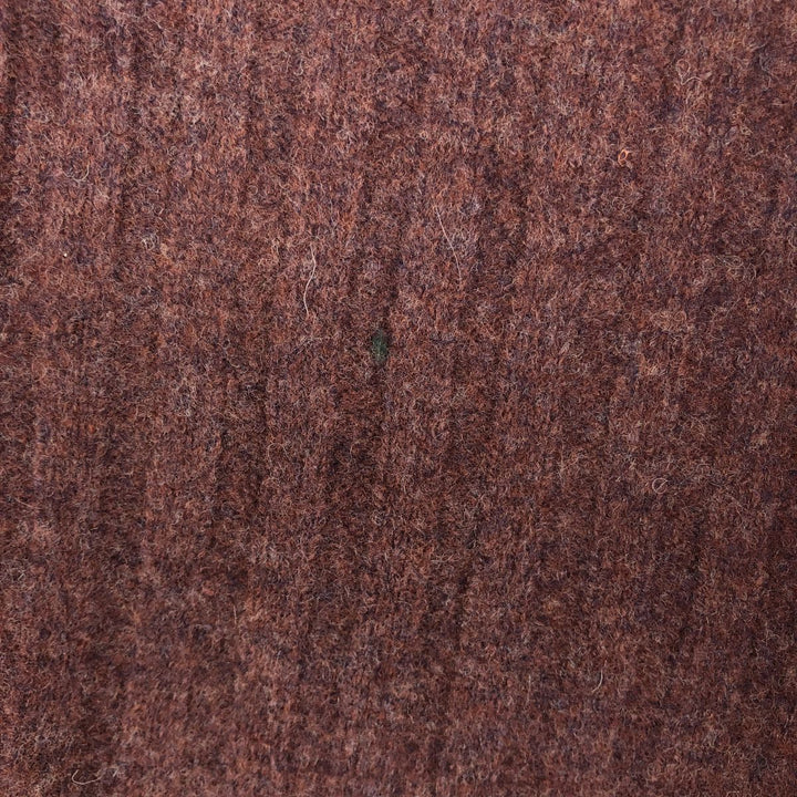 Brooks Brothers Est. 1818 Ribbed Henley Lambswool Knit Sweater, Men's Size L Lamb wool burgundy type Vintage Second Hand