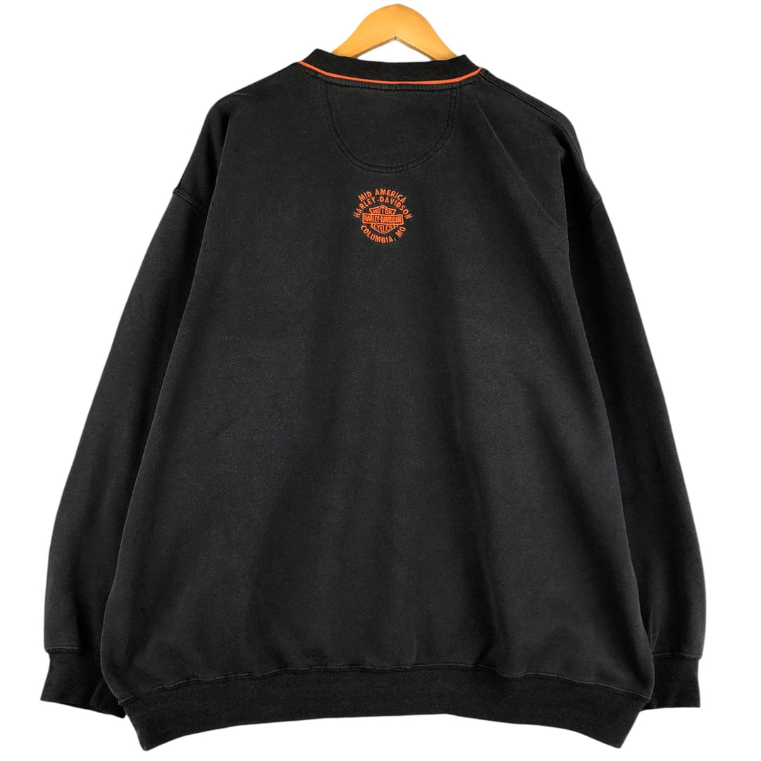 Harley-Davidson V-neck Advertising Sweatshirt, Men's XXL unclear black type Vintage Second Hand