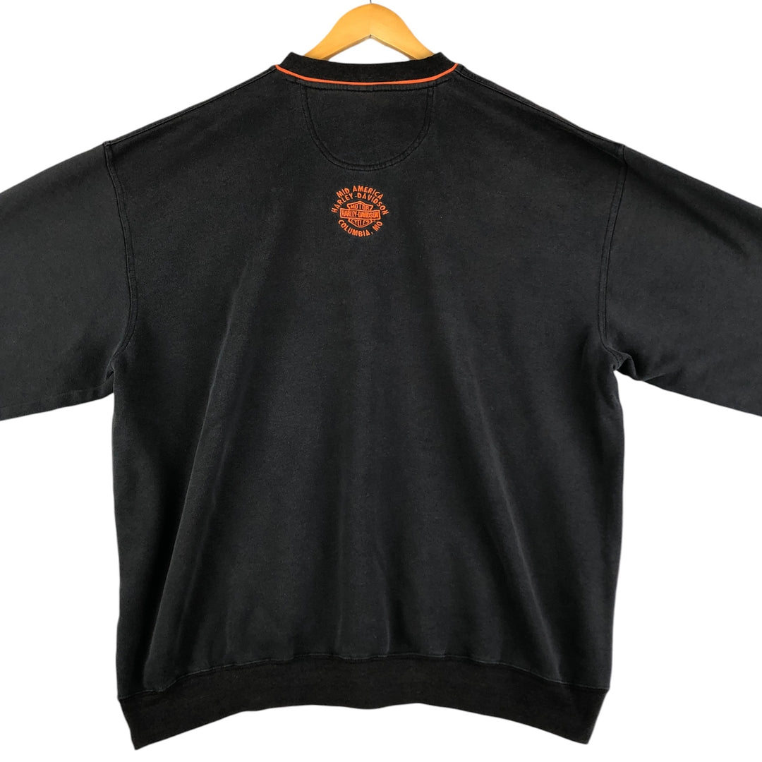 Harley-Davidson V-neck Advertising Sweatshirt, Men's XXL unclear black type Vintage Second Hand