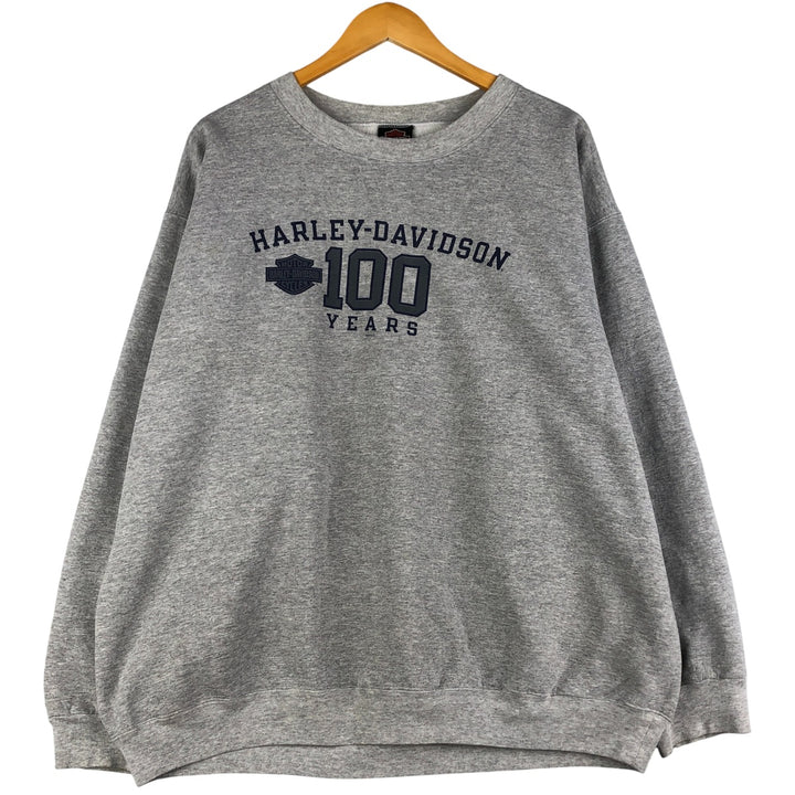 2000'S Harley-Davidson Fire Pattern Advertising Sweatshirt, Men's XXL unclear gray type Vintage Second Hand