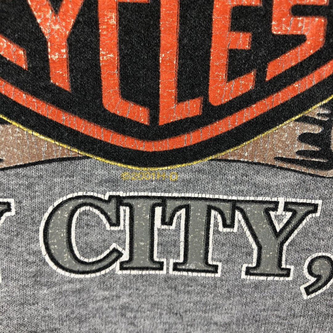 2000'S Harley-Davidson Fire Pattern Advertising Sweatshirt, Men's XXL unclear gray type Vintage Second Hand