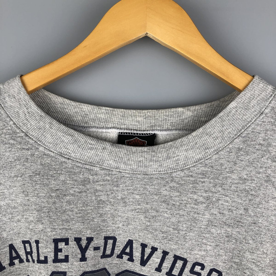 2000'S Harley-Davidson Fire Pattern Advertising Sweatshirt, Men's XXL unclear gray type Vintage Second Hand