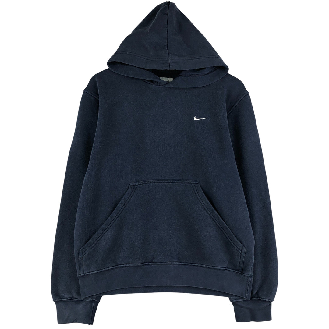 Nike Sweat Pullover Hoodie, Men's Size M cotton navy blue type Vintage Second Hand
