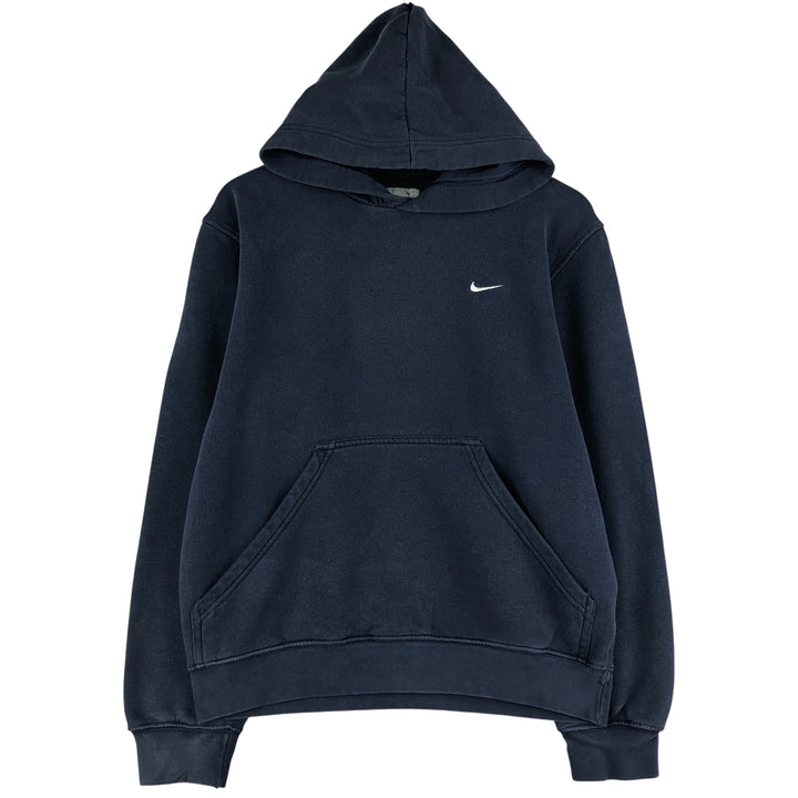 Nike Sweat Pullover Hoodie, Men's Size M cotton navy blue type Vintage Second Hand