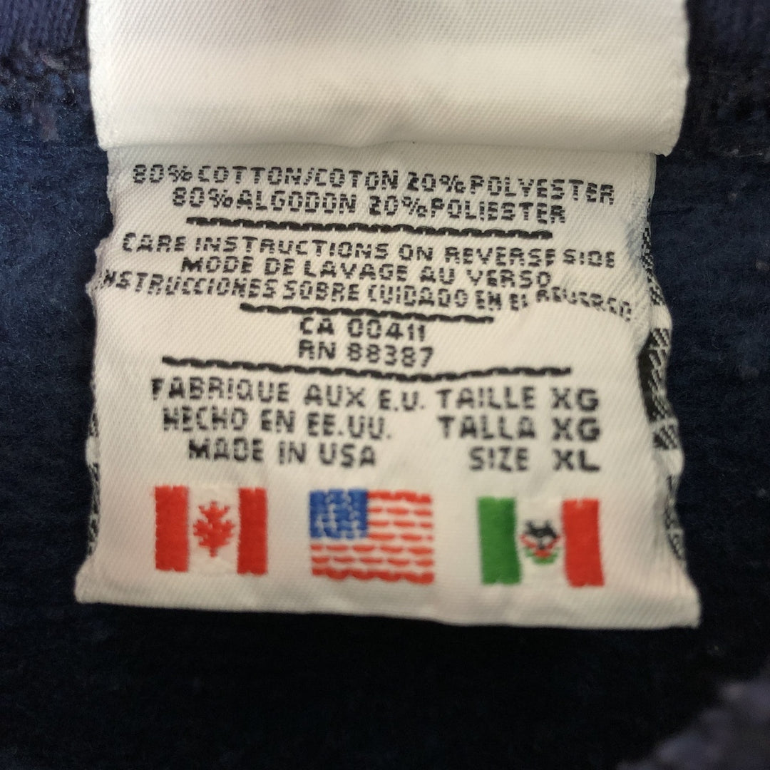 Vintage 90'S adidas Trefoil logo sweatshirt pullover hoodie, Made in USA, Men's XL cotton Navy blue Vintage Second Hand