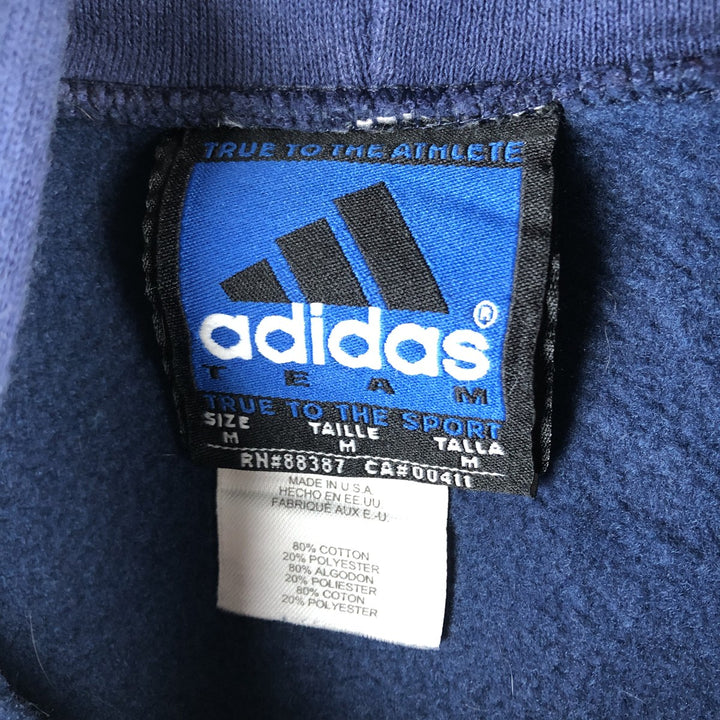 Vintage 90'S adidas Team pullover sweatshirt, Made in USA, Men's size M cotton navy blue type Vintage Second Hand
