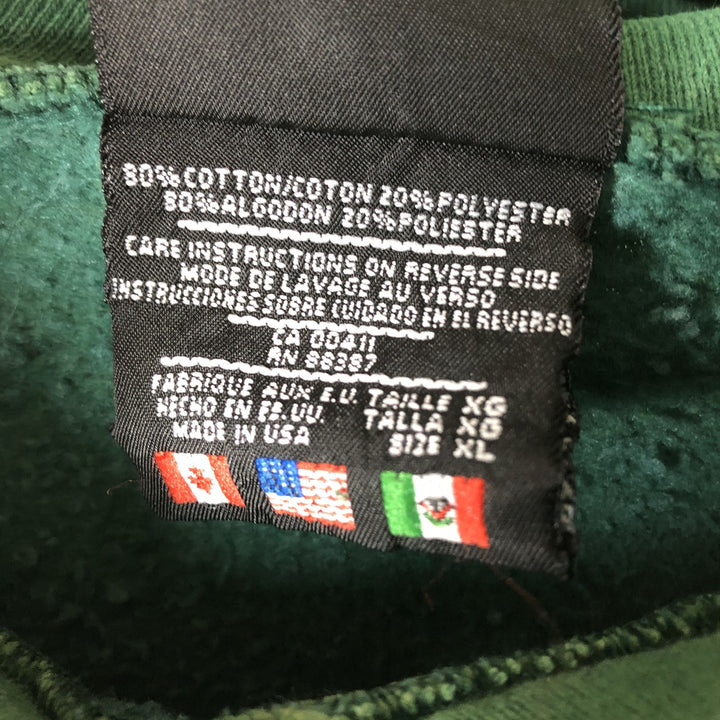 Vintage 90'S adidas Trefoil logo sweatshirt pullover hoodie, Made in USA, Men's XL cotton green type Vintage Second Hand