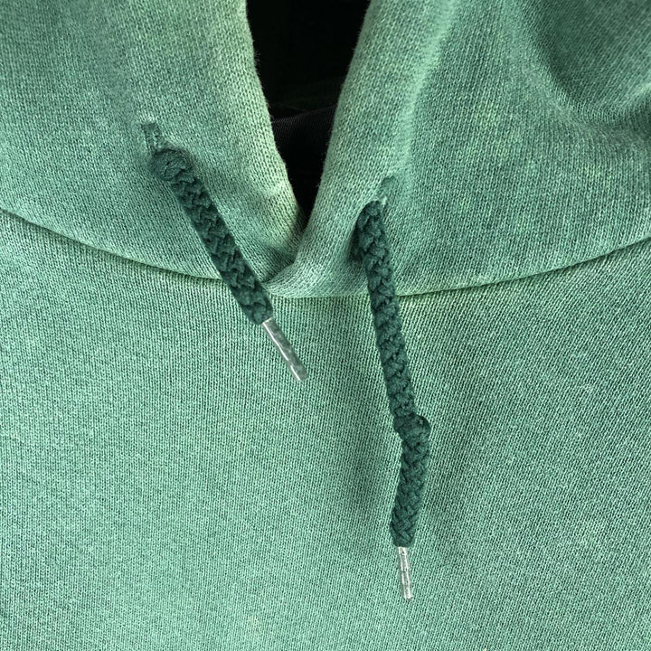 Vintage 90'S adidas Trefoil logo sweatshirt pullover hoodie, Made in USA, Men's XL cotton green type Vintage Second Hand