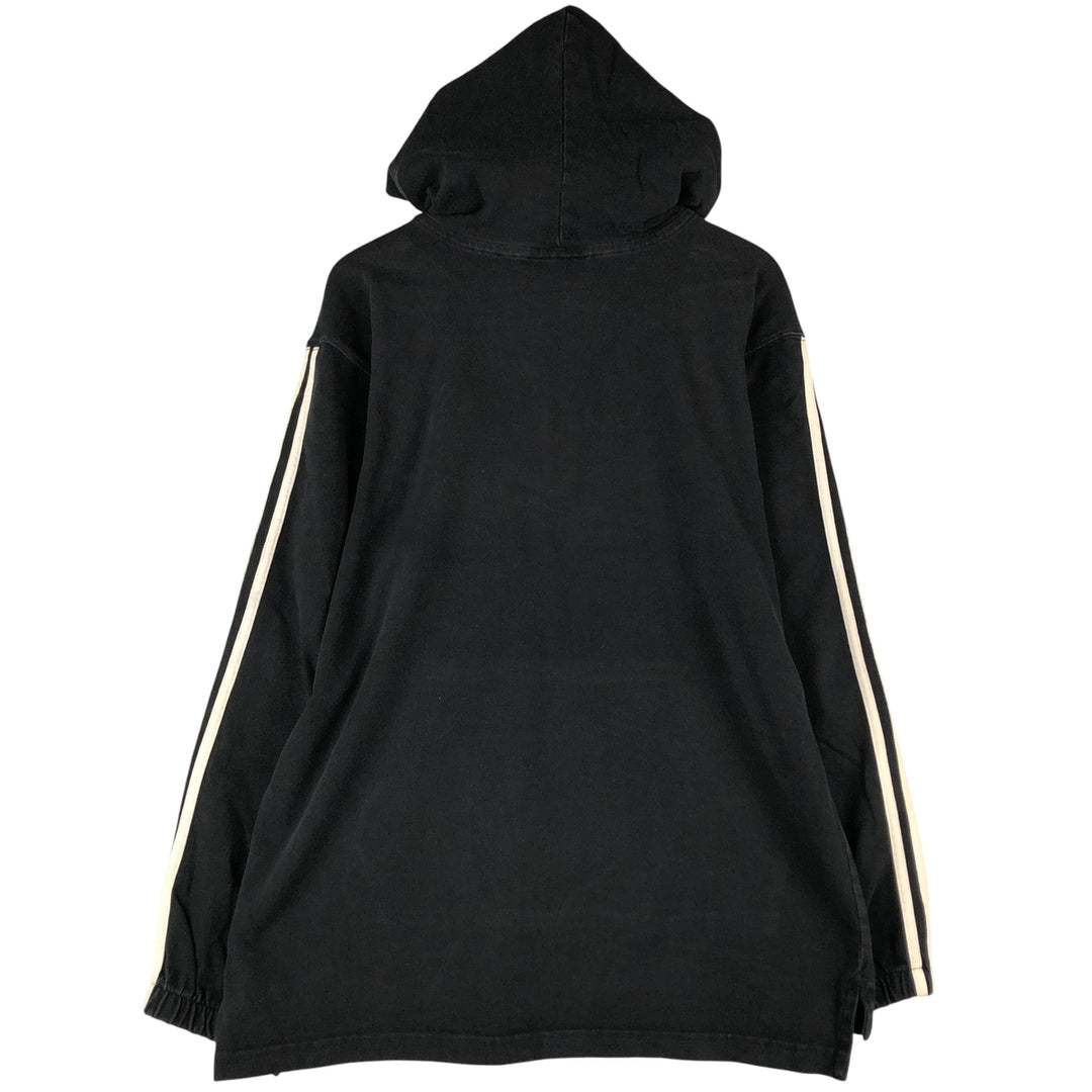 Vintage 90'S Adidas half-zip sweatshirt, size M, men's cotton black type Vintage Second Hand