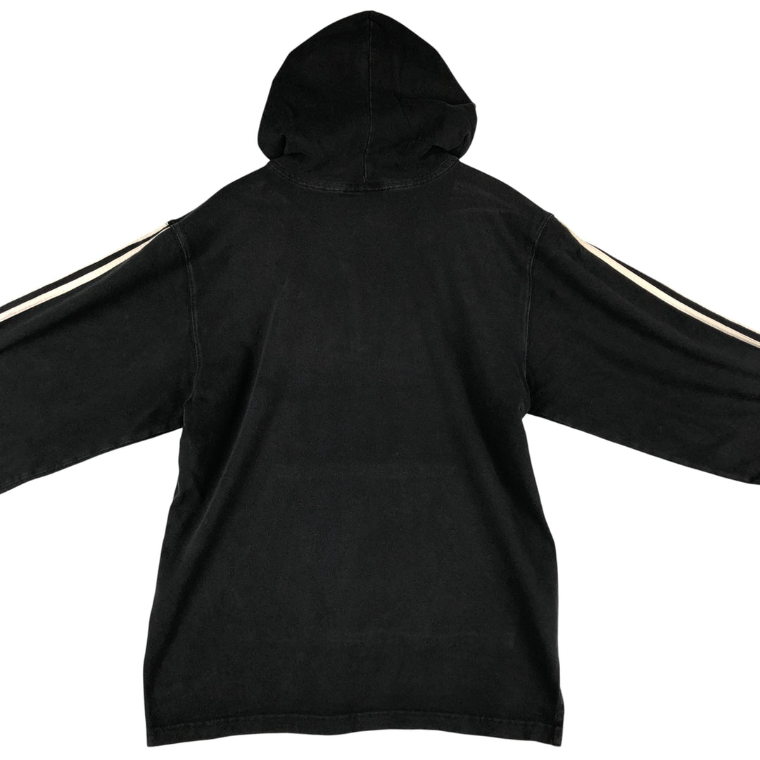 Vintage 90'S Adidas half-zip sweatshirt, size M, men's cotton black type Vintage Second Hand