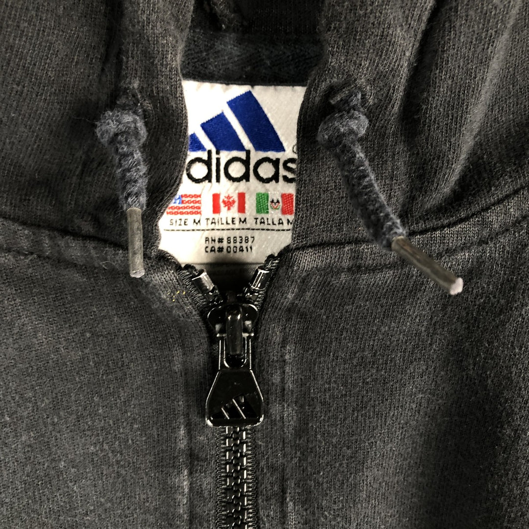 Vintage 90'S Adidas half-zip sweatshirt, size M, men's cotton black type Vintage Second Hand
