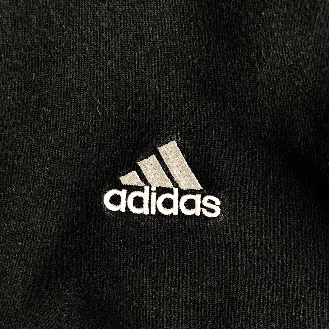 Vintage 90'S Adidas half-zip sweatshirt, size M, men's cotton black type Vintage Second Hand