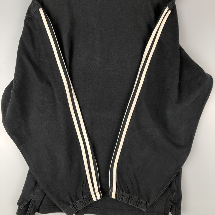 Vintage 90'S Adidas half-zip sweatshirt, size M, men's cotton black type Vintage Second Hand