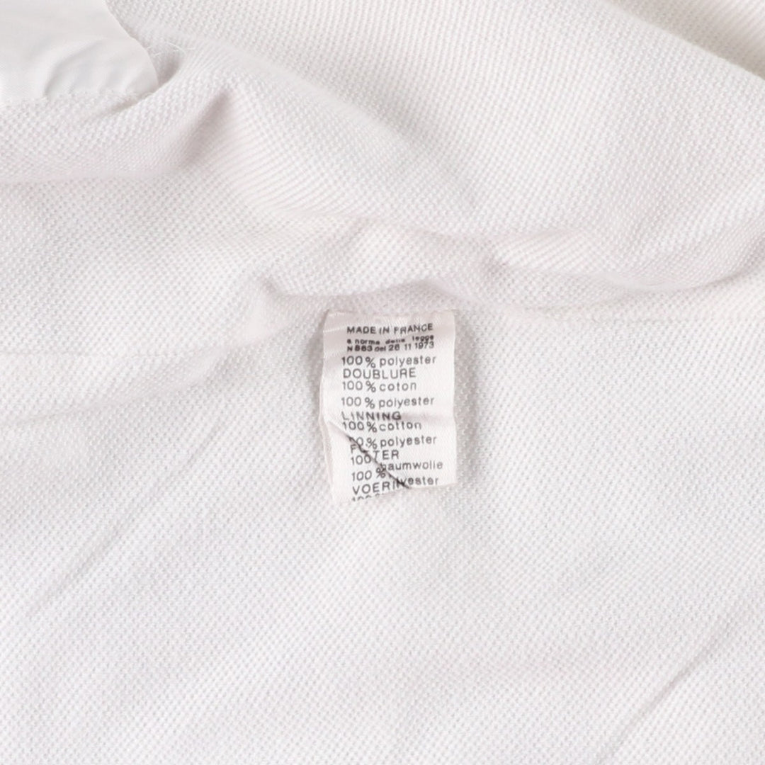 Vintage 1970'S Lacoste Chemise French Lacoste windbreaker, Made in France, Men's Size Medium polyester white type Vintage Second Hand