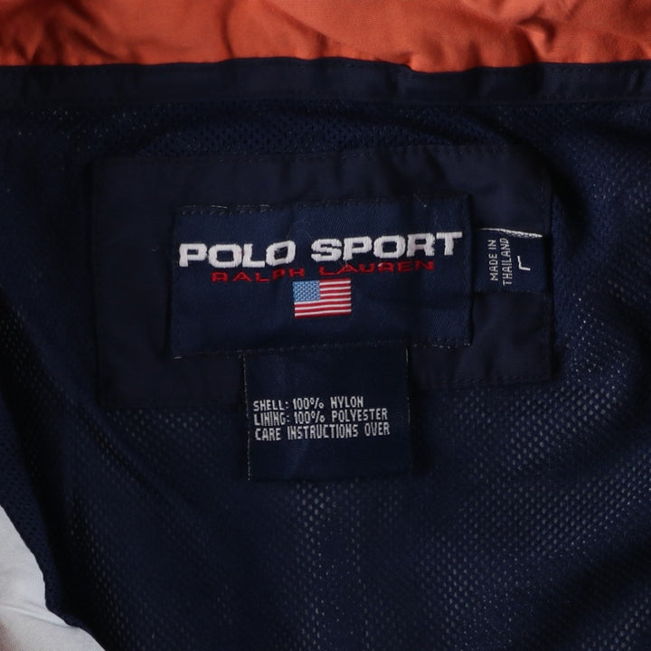 Ralph Lauren POLO SPORT nylon jacket for men, size L Nylon navy blue type Vintage Second Hand