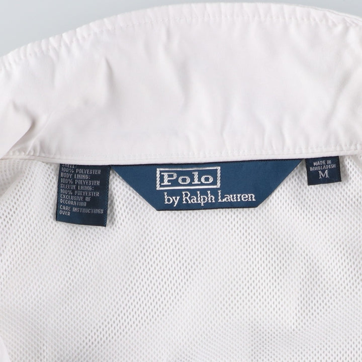 Ralph Lauren POLO by Ralph Lauren Half-Zip Warm-Up Pullover, Men's Size Medium polyester white type Vintage Second Hand