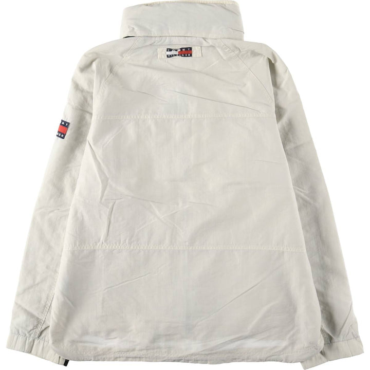 Vintage 90'S Tommy Hilfiger nylon jacket, size L, men's Nylon ivory Vintage Second Hand