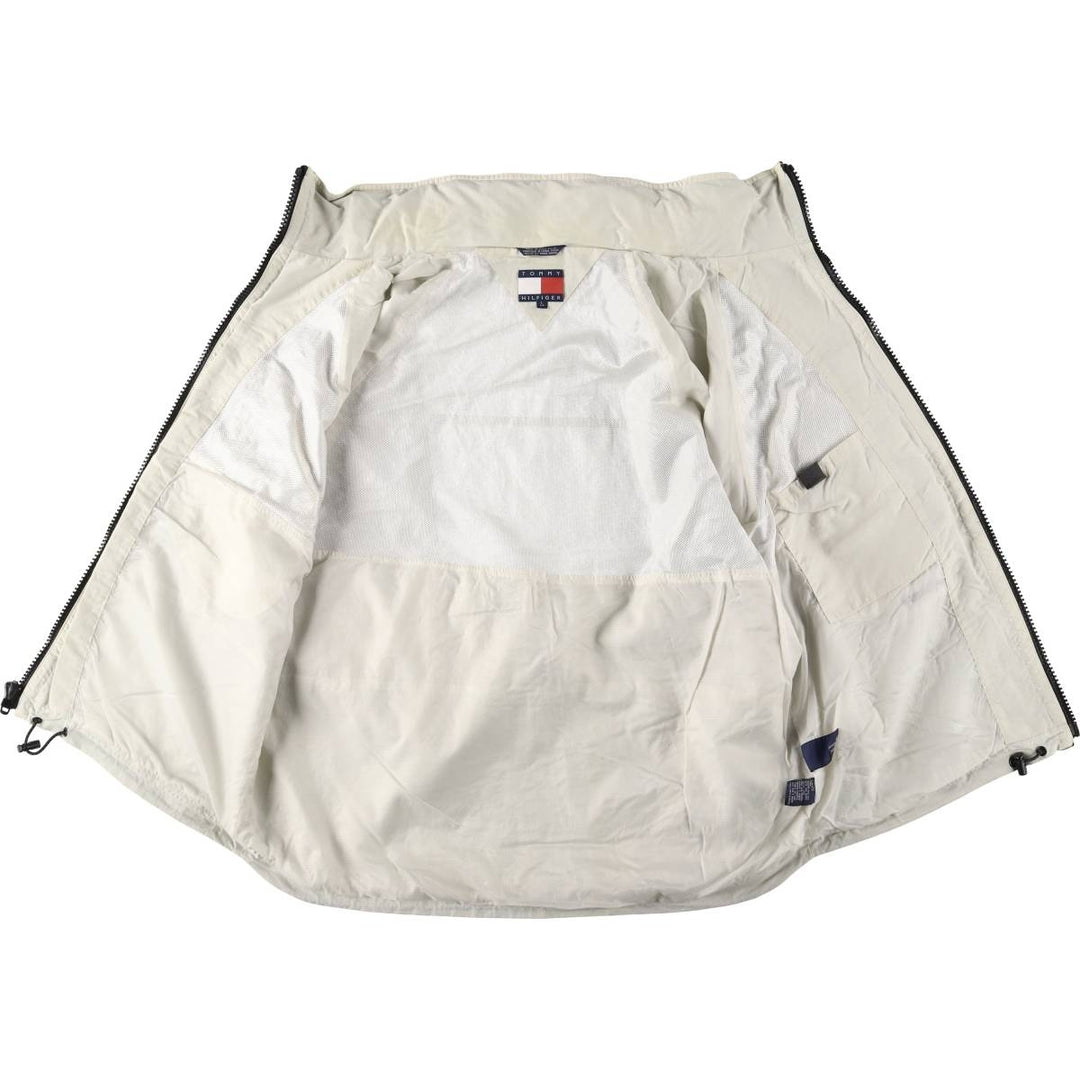 Vintage 90'S Tommy Hilfiger nylon jacket, size L, men's Nylon ivory Vintage Second Hand