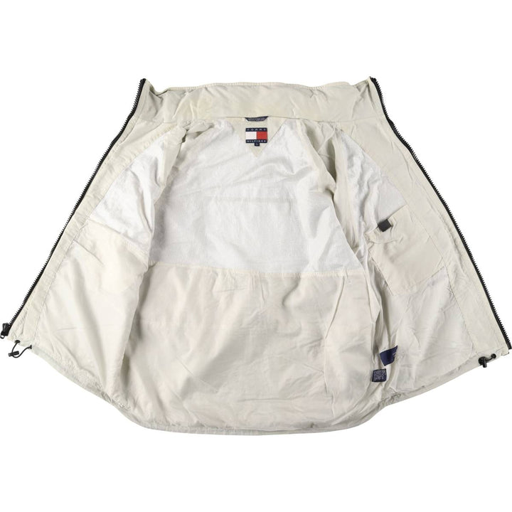 Vintage 90'S Tommy Hilfiger nylon jacket, size L, men's Nylon ivory Vintage Second Hand