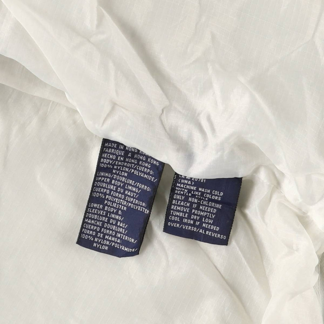 Vintage 90'S Tommy Hilfiger nylon jacket, size L, men's Nylon ivory Vintage Second Hand