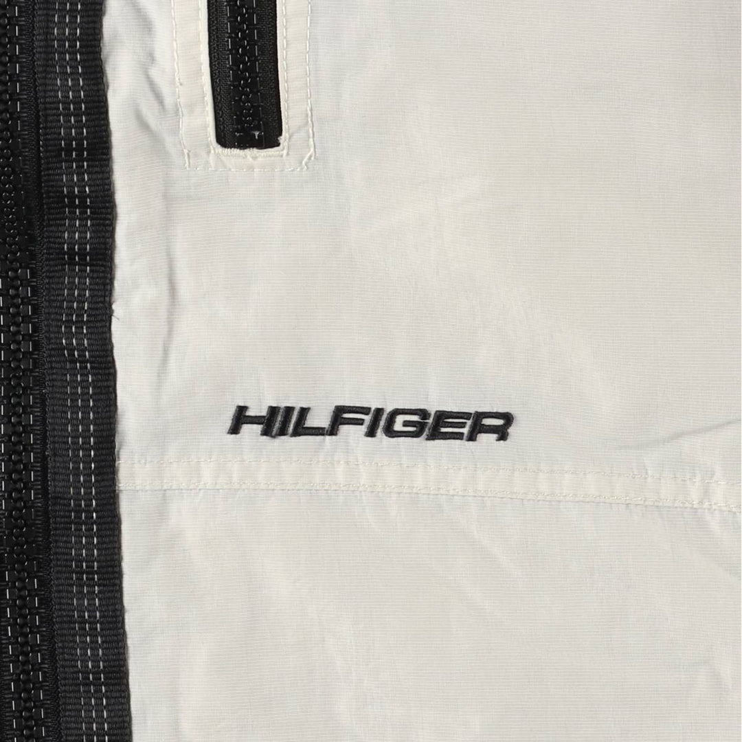 Vintage 90'S Tommy Hilfiger nylon jacket, size L, men's Nylon ivory Vintage Second Hand