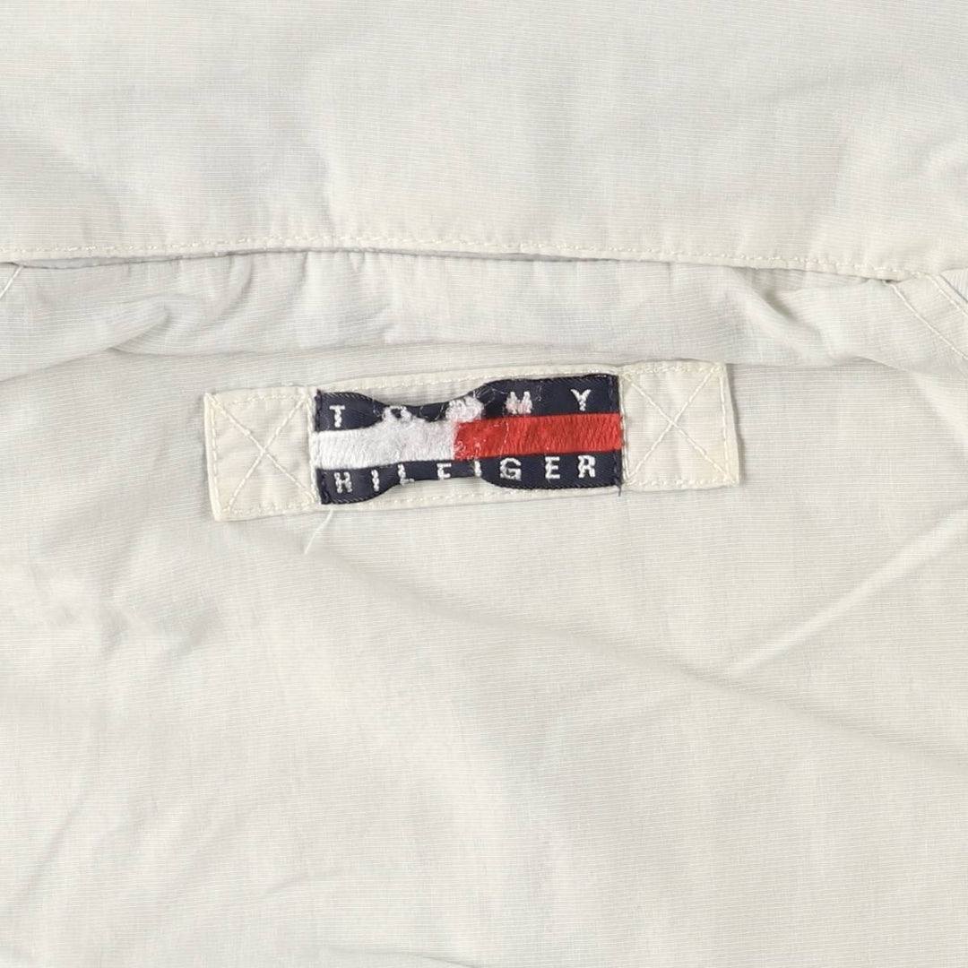 Vintage 90'S Tommy Hilfiger nylon jacket, size L, men's Nylon ivory Vintage Second Hand