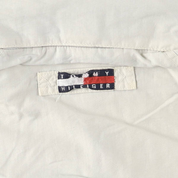 Vintage 90'S Tommy Hilfiger nylon jacket, size L, men's Nylon ivory Vintage Second Hand