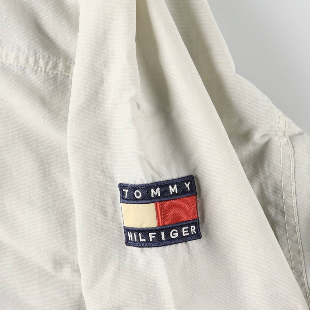 Vintage 90'S Tommy Hilfiger nylon jacket, size L, men's Nylon ivory Vintage Second Hand