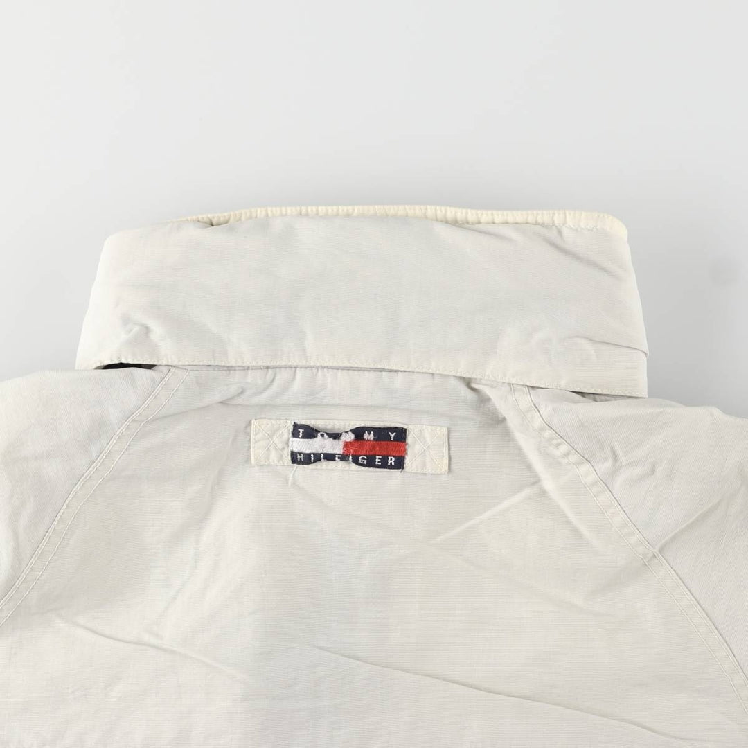 Vintage 90'S Tommy Hilfiger nylon jacket, size L, men's Nylon ivory Vintage Second Hand