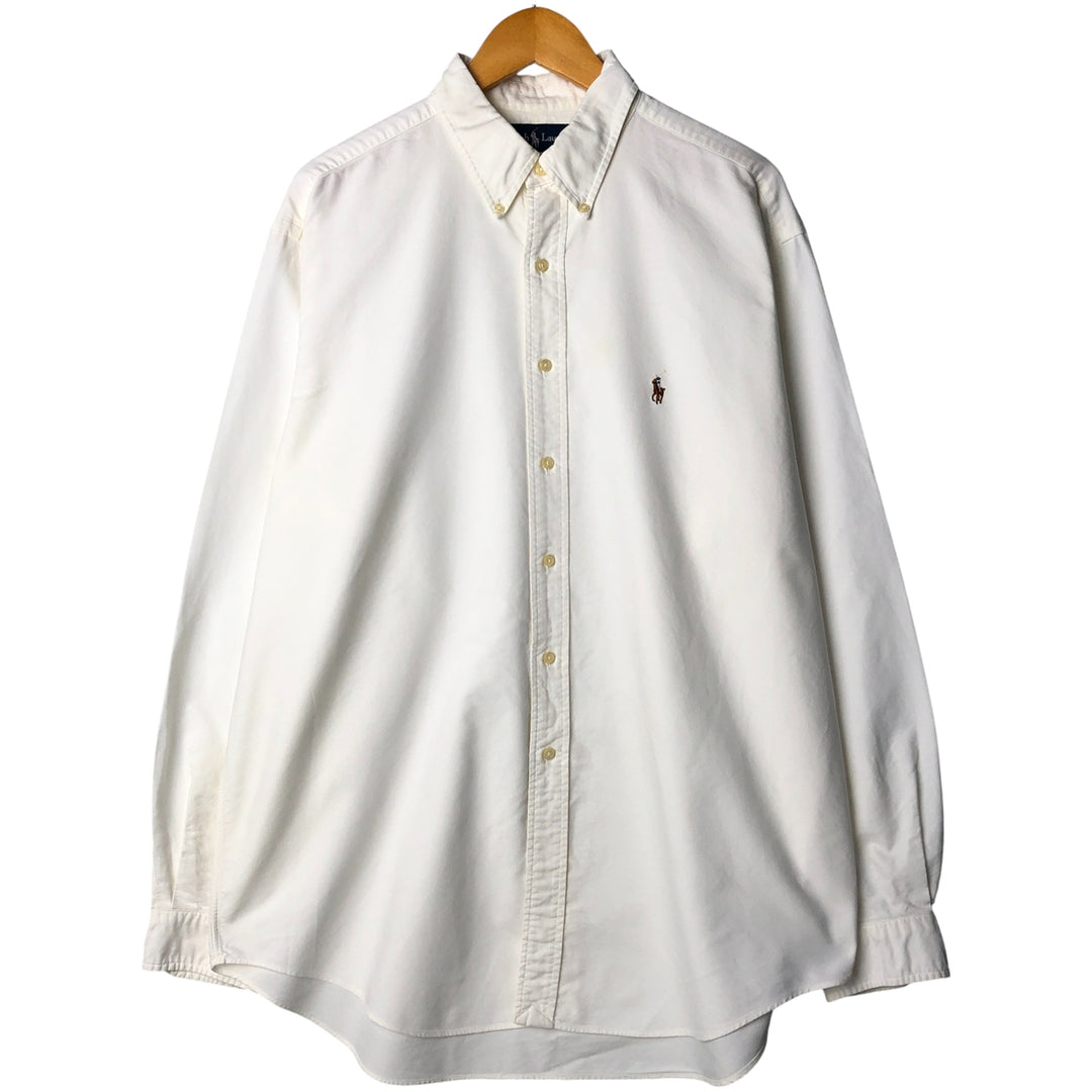 Ralph Lauren Classic Fit Long Sleeve Button Down Shirt Men's XL cotton white type Vintage Second Hand
