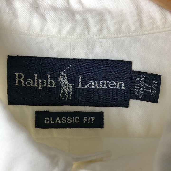 Ralph Lauren Classic Fit Long Sleeve Button Down Shirt Men's XL cotton white type Vintage Second Hand