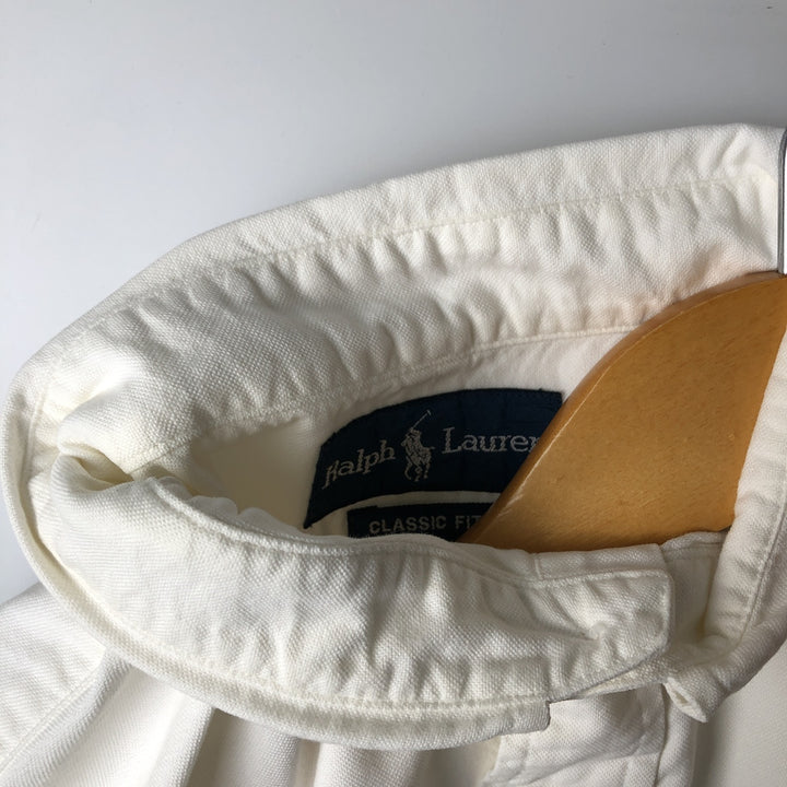 Ralph Lauren Classic Fit Long Sleeve Button Down Shirt Men's XL cotton white type Vintage Second Hand