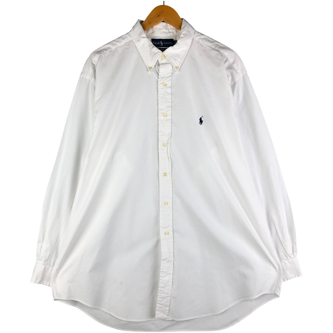 Ralph Lauren Classic Fit Long Sleeve Button Down Shirt Men's XL cotton white type Vintage Second Hand