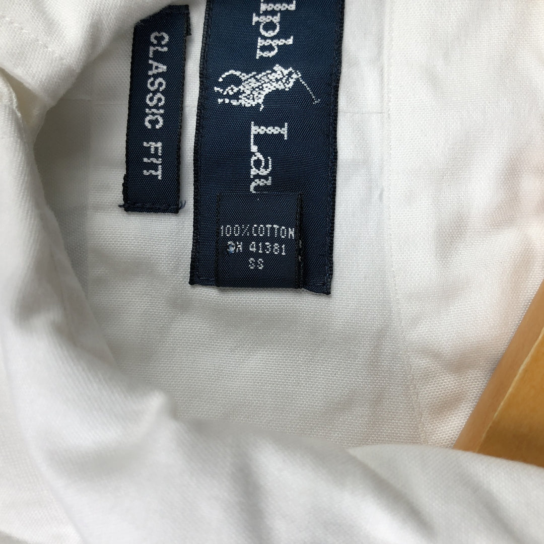 Ralph Lauren Classic Fit Long Sleeve Button Down Shirt Men's XL cotton white type Vintage Second Hand