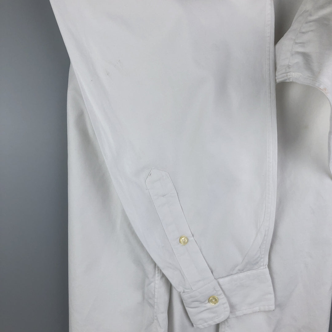 Ralph Lauren Classic Fit Long Sleeve Button Down Shirt Men's XL cotton white type Vintage Second Hand