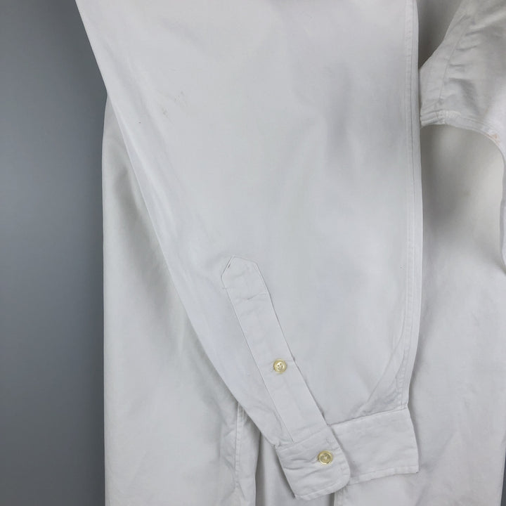 Ralph Lauren Classic Fit Long Sleeve Button Down Shirt Men's XL cotton white type Vintage Second Hand