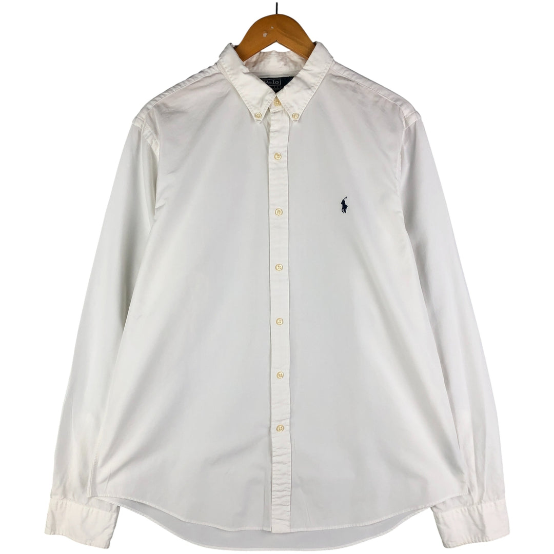 Ralph Lauren POLO by Ralph Lauren long sleeve button down shirt, men's XL size cotton white type Vintage Second Hand