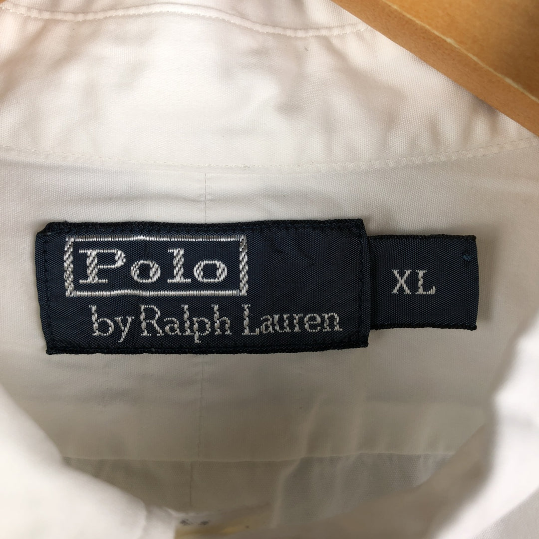 Ralph Lauren POLO by Ralph Lauren long sleeve button down shirt, men's XL size cotton white type Vintage Second Hand