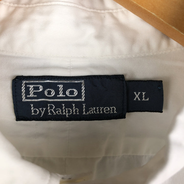 Ralph Lauren POLO by Ralph Lauren long sleeve button down shirt, men's XL size cotton white type Vintage Second Hand