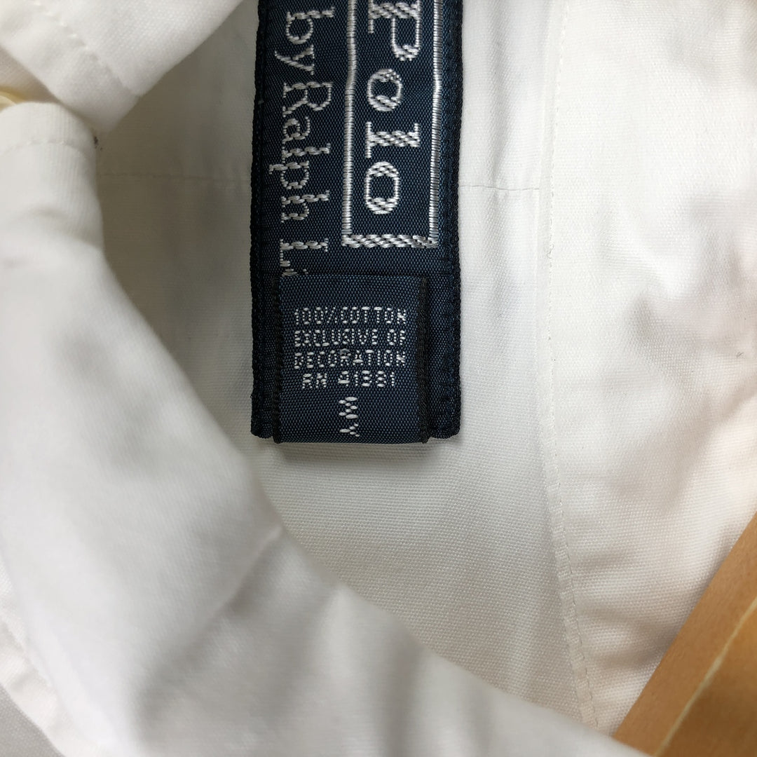 Ralph Lauren POLO by Ralph Lauren long sleeve button down shirt, men's XL size cotton white type Vintage Second Hand