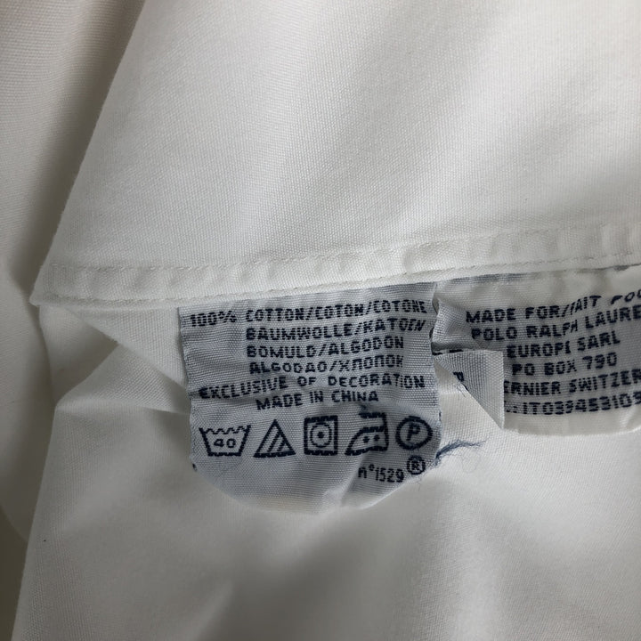 Ralph Lauren POLO by Ralph Lauren long sleeve button down shirt, men's XL size cotton white type Vintage Second Hand