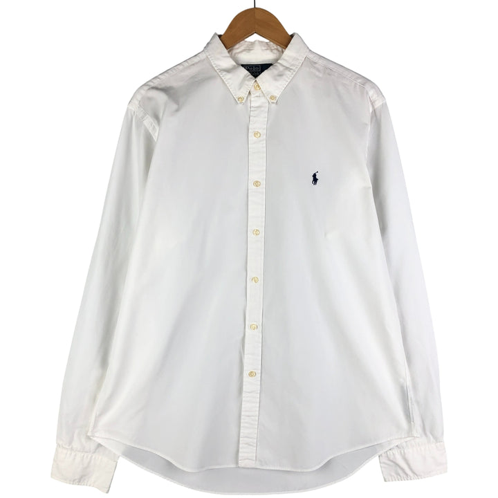 Ralph Lauren POLO by Ralph Lauren SLIM FIT long sleeve button down shirt, men's XL size cotton white type Vintage Second Hand