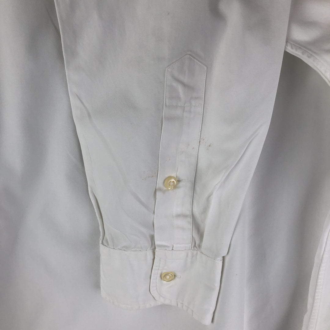 Ralph Lauren POLO by Ralph Lauren SLIM FIT long sleeve button down shirt, men's XL size cotton white type Vintage Second Hand