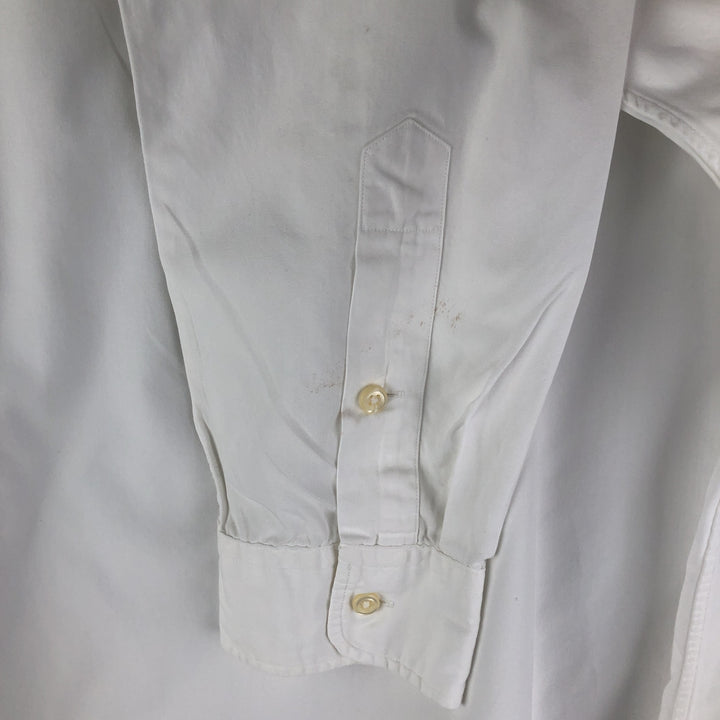 Ralph Lauren POLO by Ralph Lauren SLIM FIT long sleeve button down shirt, men's XL size cotton white type Vintage Second Hand