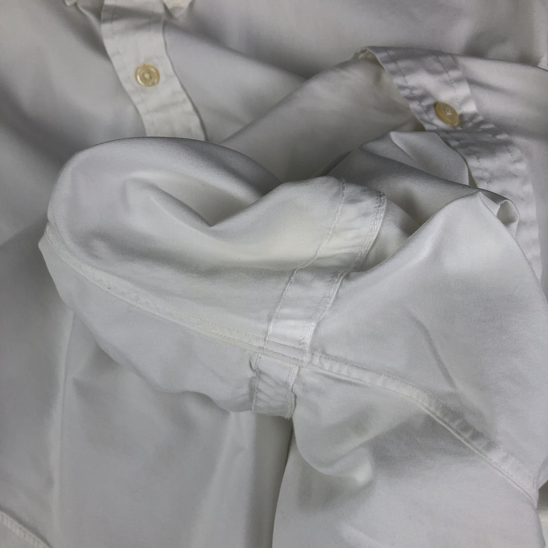 Ralph Lauren POLO by Ralph Lauren SLIM FIT long sleeve button down shirt, men's XL size cotton white type Vintage Second Hand