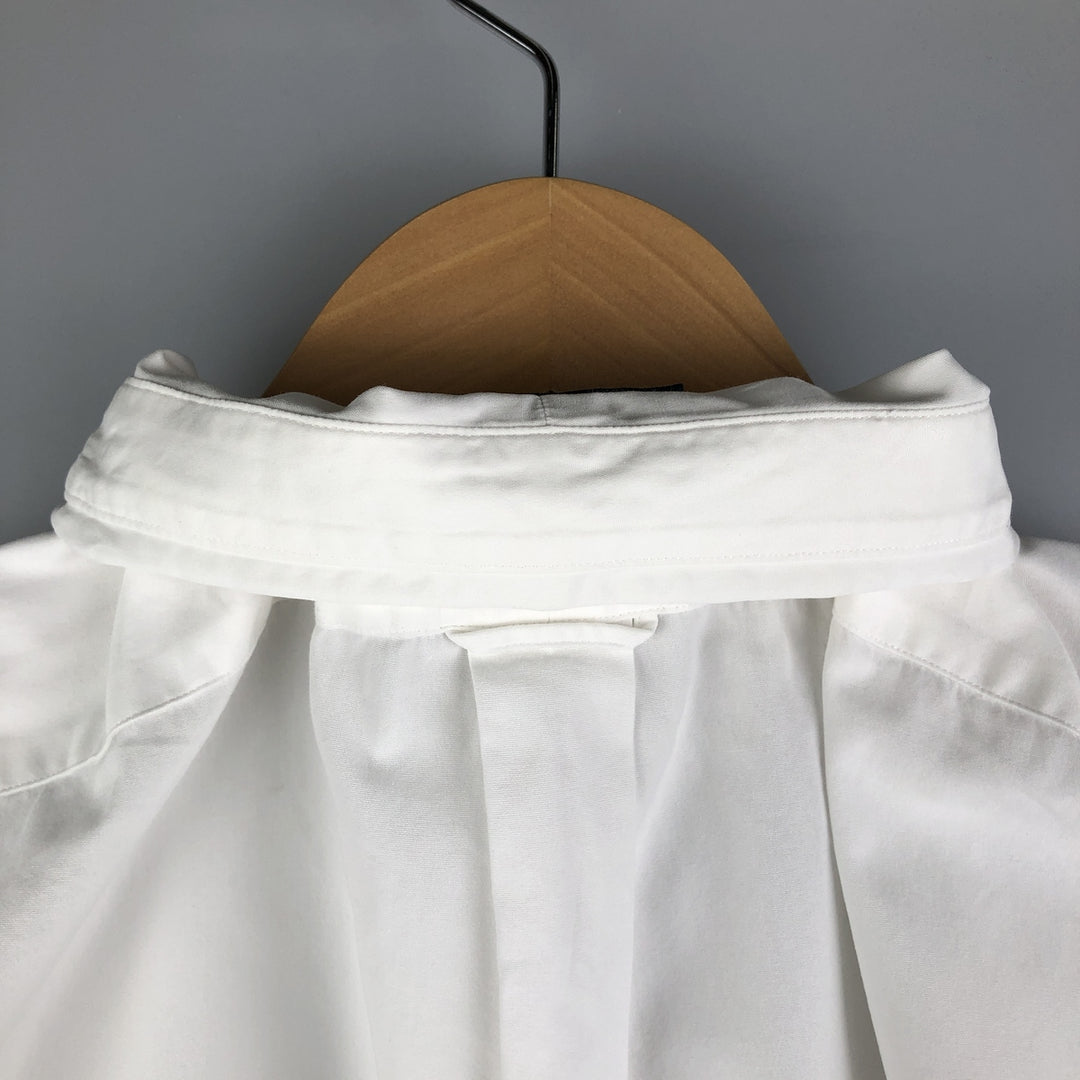 Ralph Lauren POLO by Ralph Lauren SLIM FIT long sleeve button down shirt, men's XL size cotton white type Vintage Second Hand