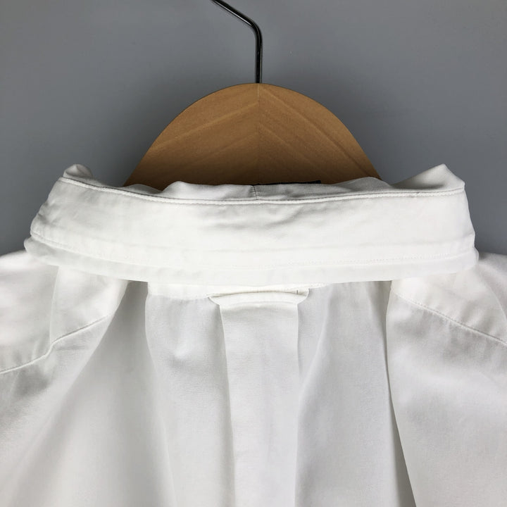 Ralph Lauren POLO by Ralph Lauren SLIM FIT long sleeve button down shirt, men's XL size cotton white type Vintage Second Hand